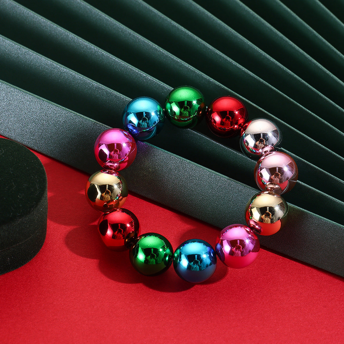 Wholesale  Christmas Bracelet Acrylic Pendant Christmas Braided Bracelet