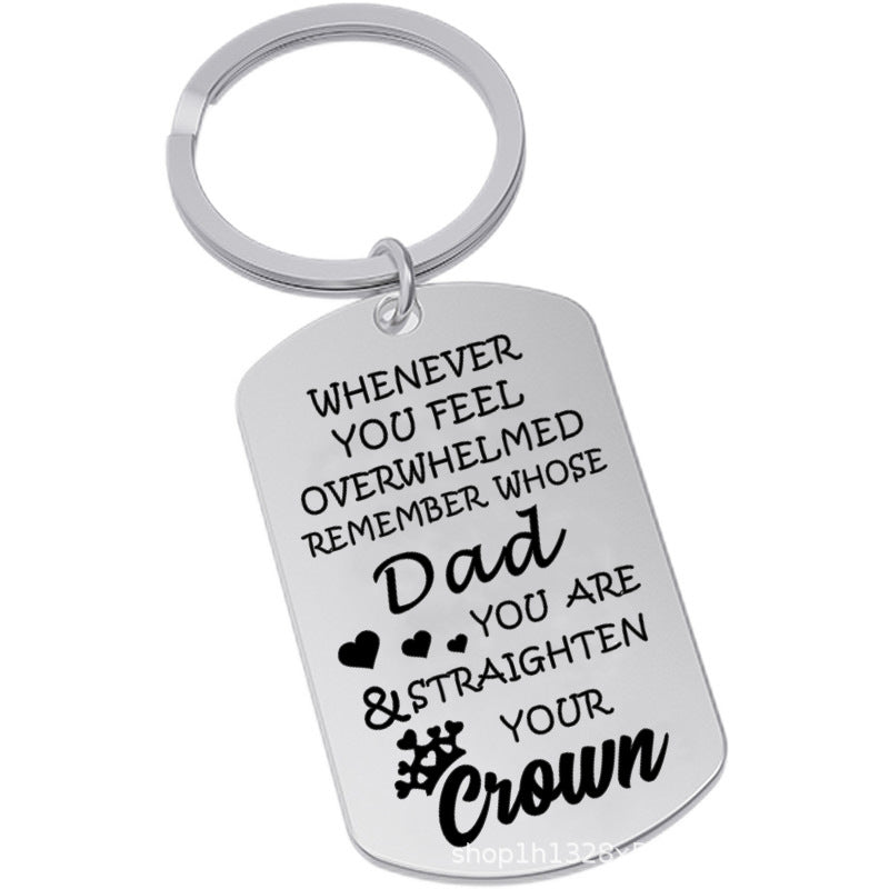 Wholesale Home Titanium Steel Stainless Steel Keychain Engraving Jewelry ACC-KC-Chenz005