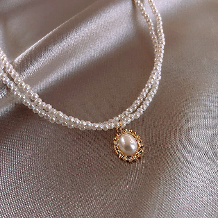 Wholesale  Double Layer Pearl Necklace
