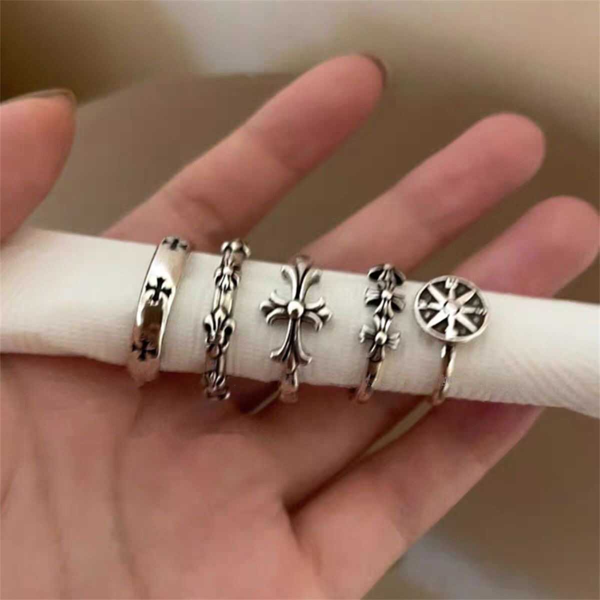 Wholesale Cross Gothic Ring Vintage Retro Relief Design Adjustable Unisex Fashion Accessory Gift
