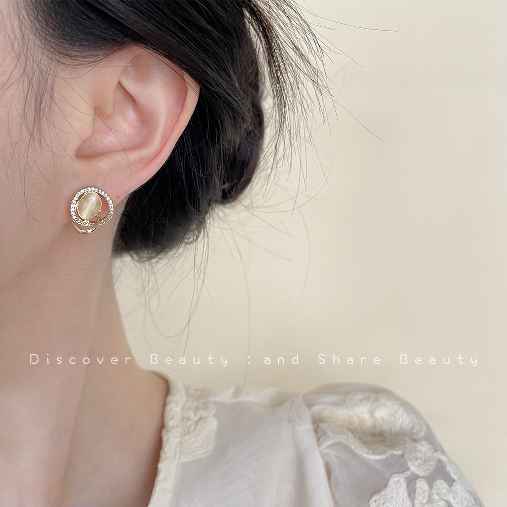 Wholesale Glass Cat' s Eye Earrings