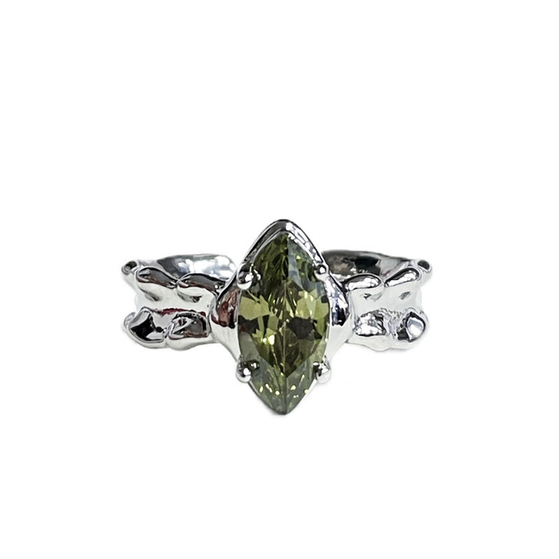 Wholesale Olive zircon ring mix and match stacking adjustable ring