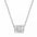 Wholesale  Light Luxury Design Clavicle Chain All-match Square Diamond Titanium Steel Necklace