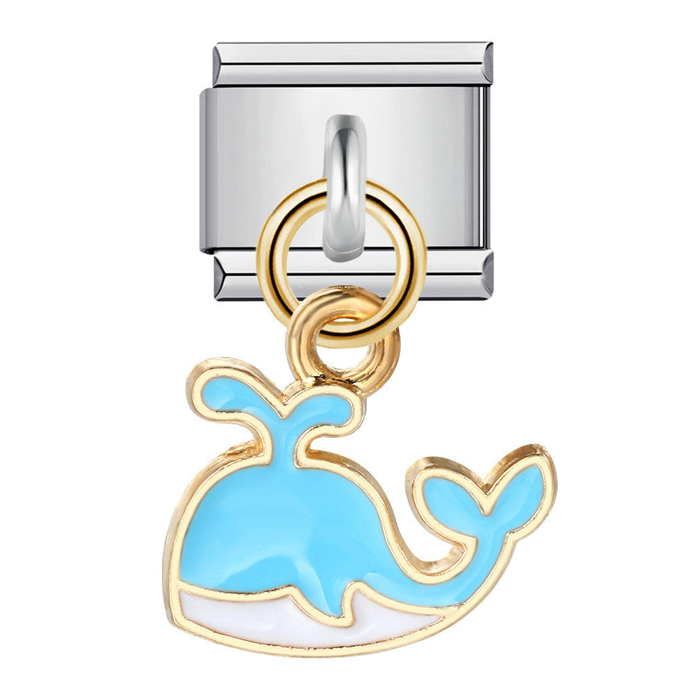 Wholesale  Italian Module Bracelet Pendant Series  Single Hook Titanium Steel Elastic Charms