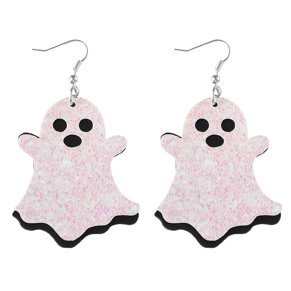 Wholesale  Halloween Cute Ghost Sequins Pendant Earrings