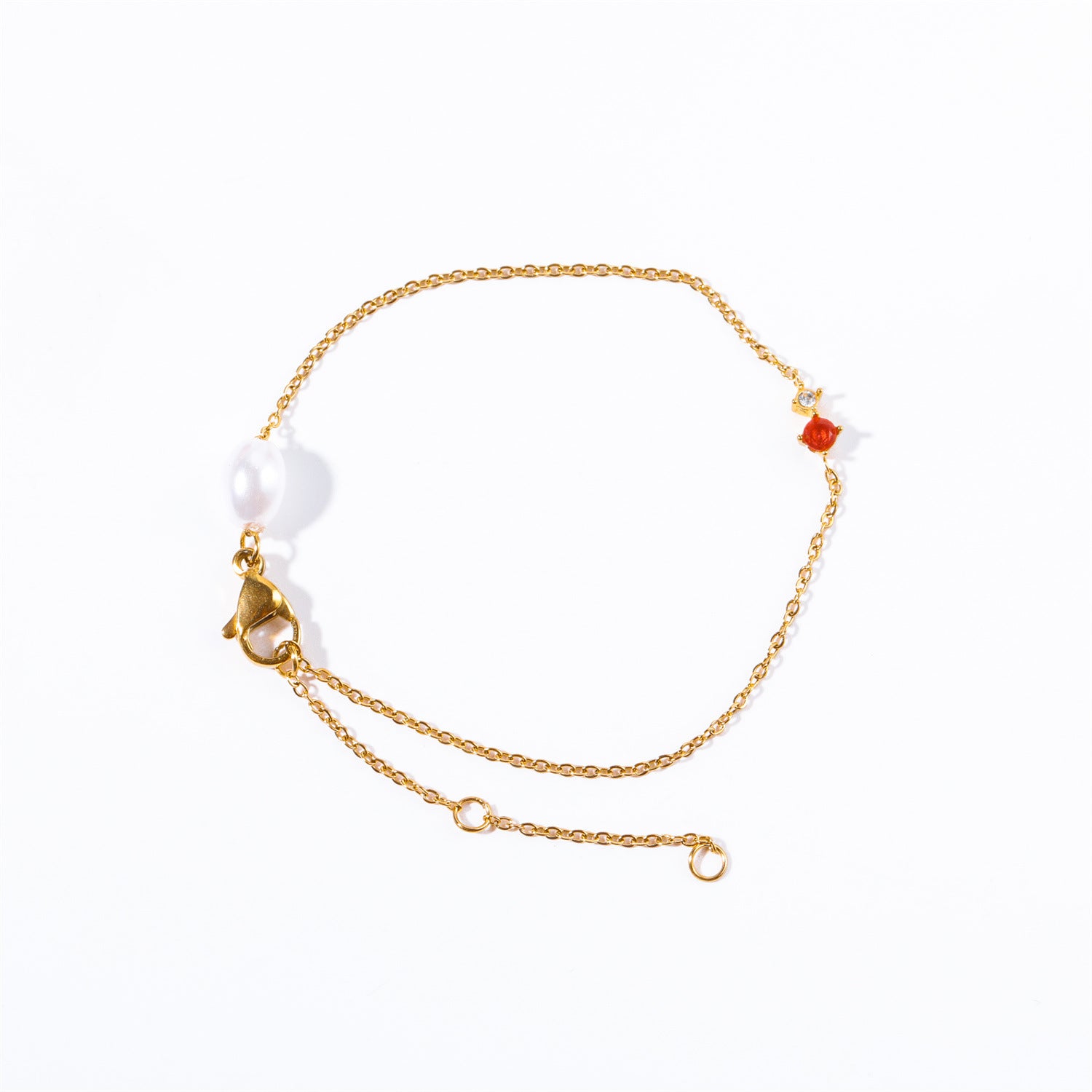 Wholesale 18k Gold Plated Titanium Steel Twelve Birthstone Simple Bracelet