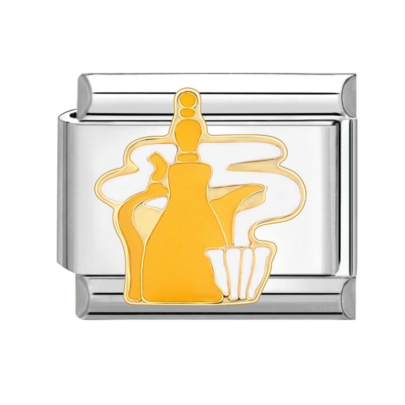 Wholesale  Italian Charm Bracelet 9mm DIY Splicing Removable Stainless Steel Composable Bracelet