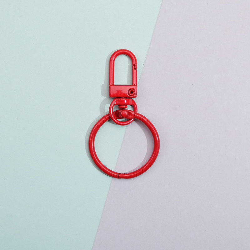 Wholesale 10pcs Colorful DIY Handmade Material Keychain Metal Accessories ACC-KC-QingMou005
