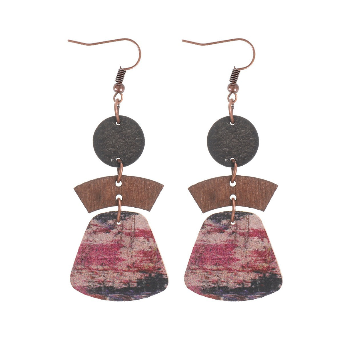 Wholesale  Bohemian Style Multi-Layered Splicing Earrings