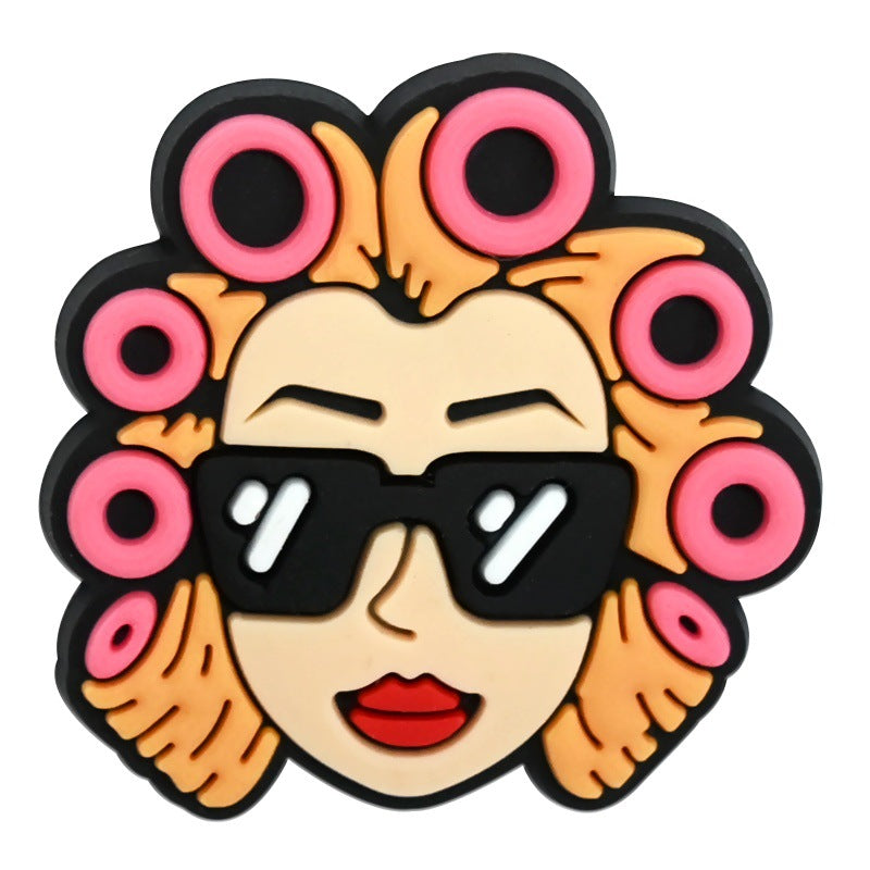 Wholesale Random 100pcs  salon-style clogs PVC Soft Rubber Shoe Buckle Decoration