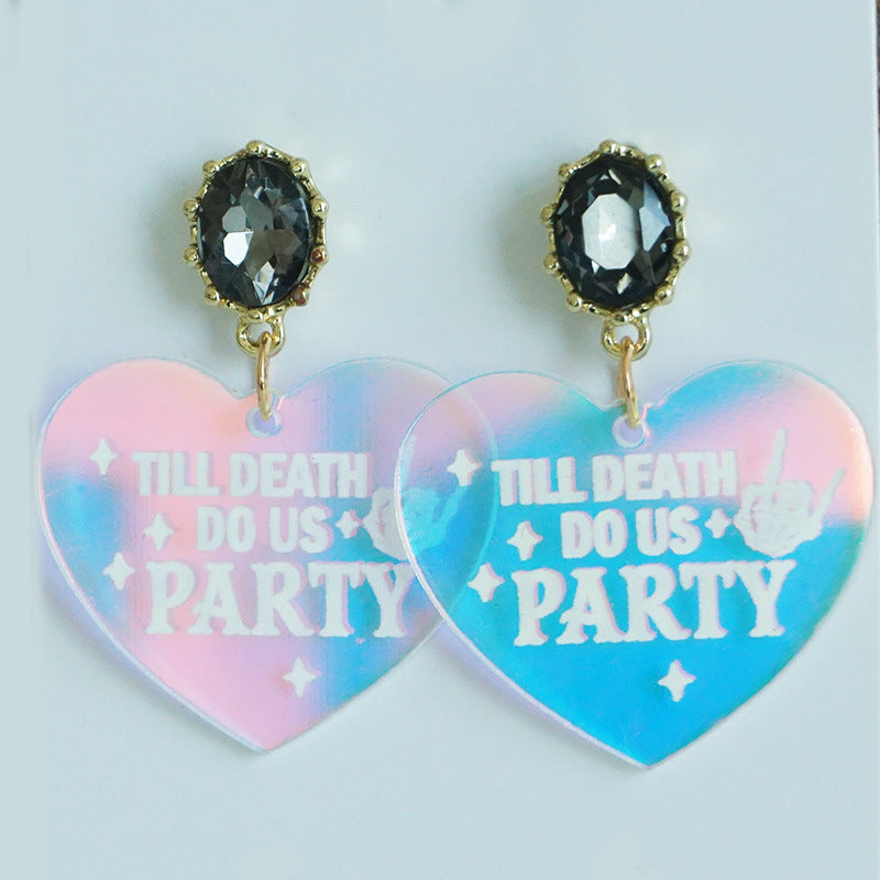 Wholesale 2 Pairs/pack Wedding Bridesmaid Jewelry Floral Pearl Laser Acrylic Earrings ACC-ES-HY078