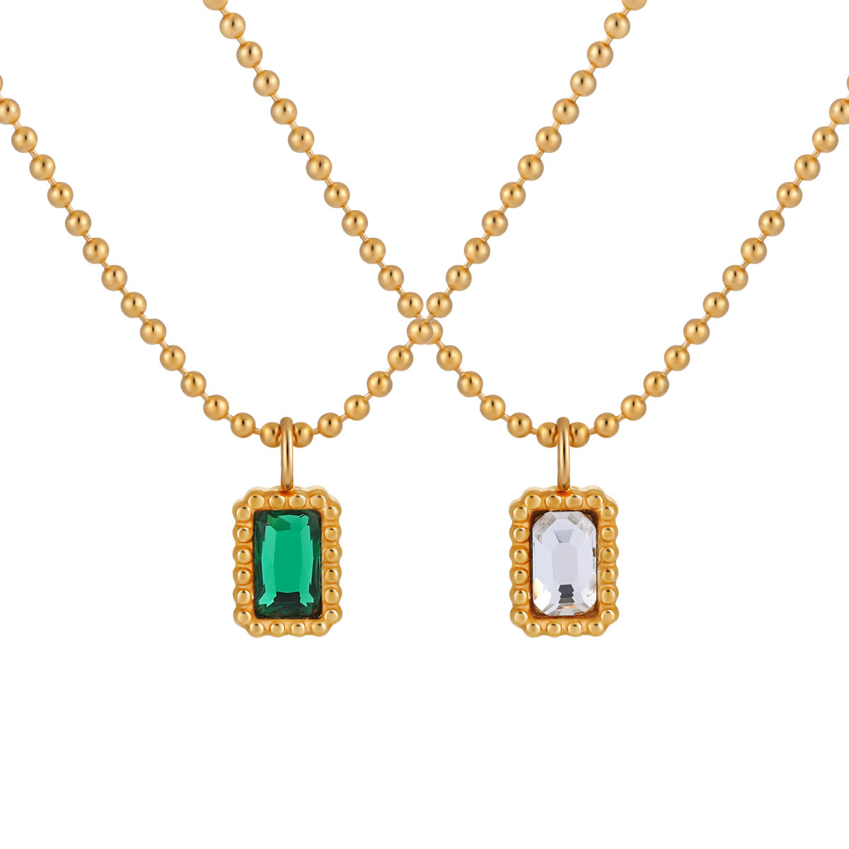 Wholesale Titanium Steel PVD Gold Plated Light Luxury  Necklace