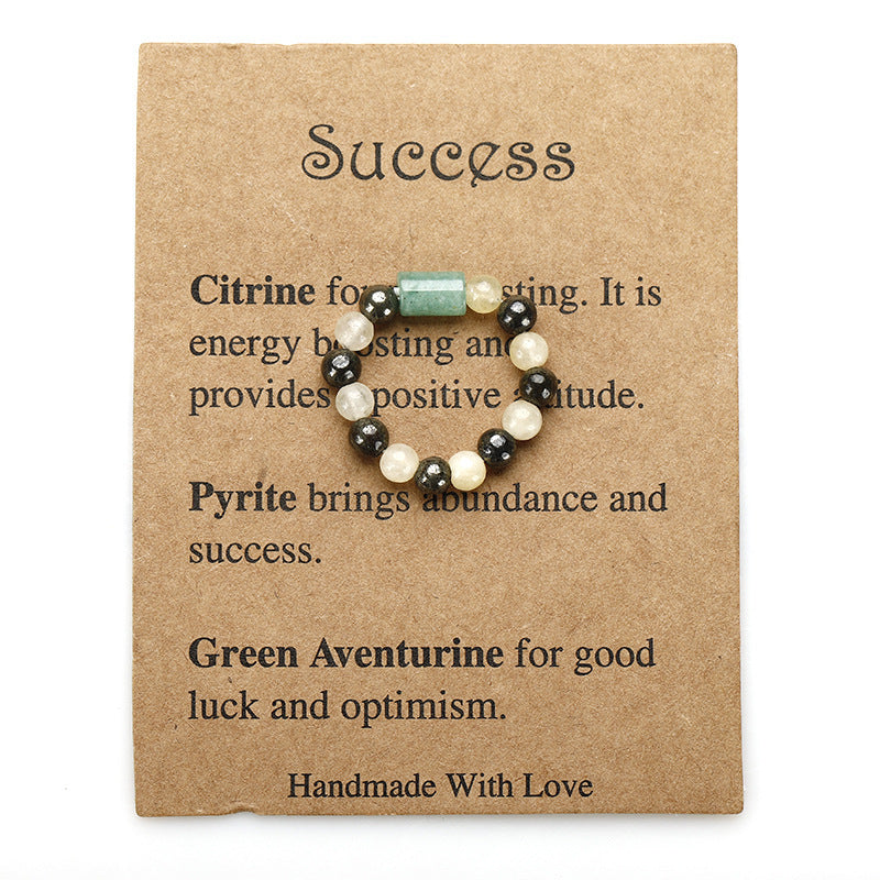 Wholesale Natural Stone Beaded Elastic Ring Handmade Bracelet