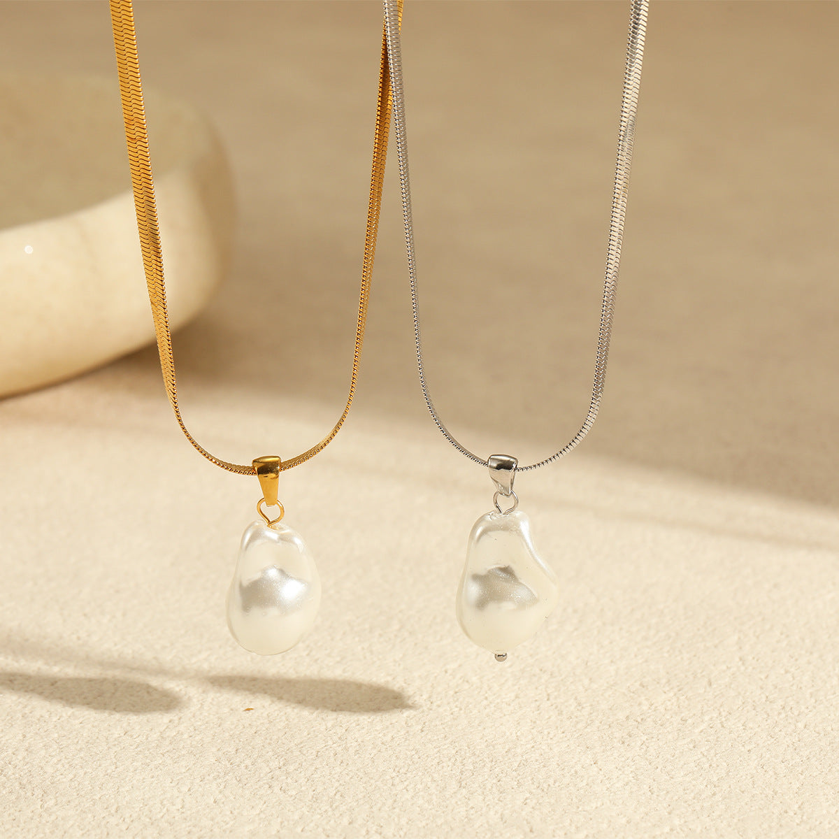 Wholesale  Stainless Steel Jewelry Vintage Flat Snake Chain Necklaces