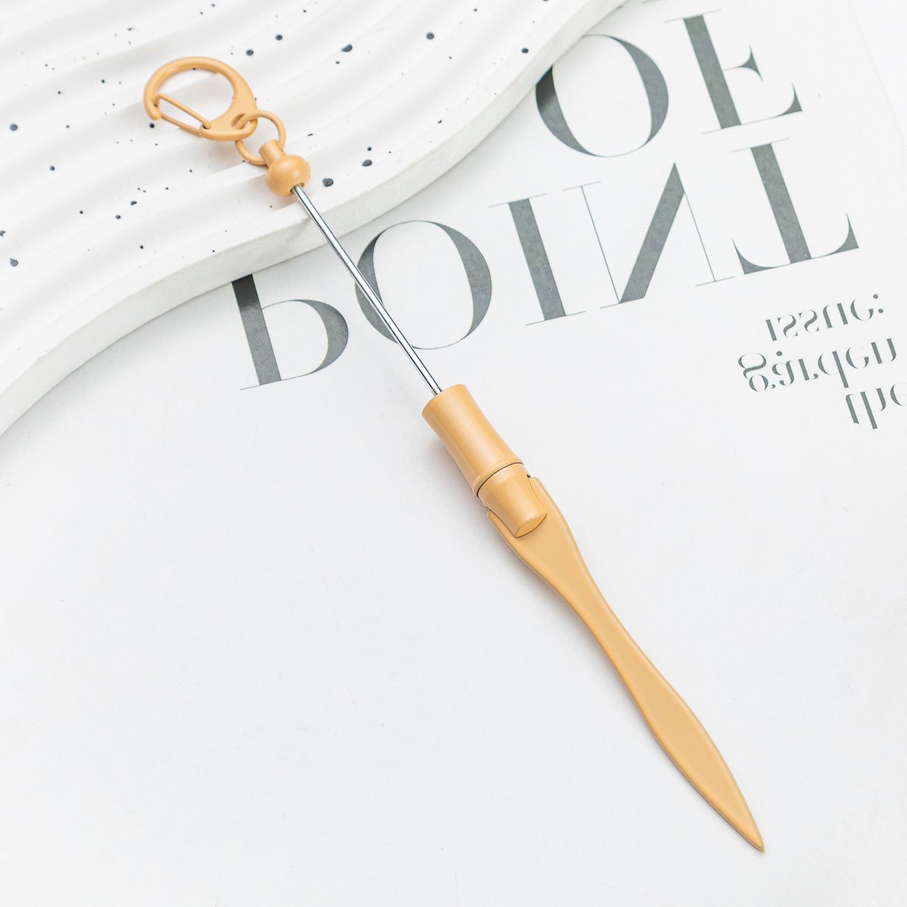 Wholesale Beadable Letter Opener Keychain Metal Paper Cutter ACC-KC-HuaH006