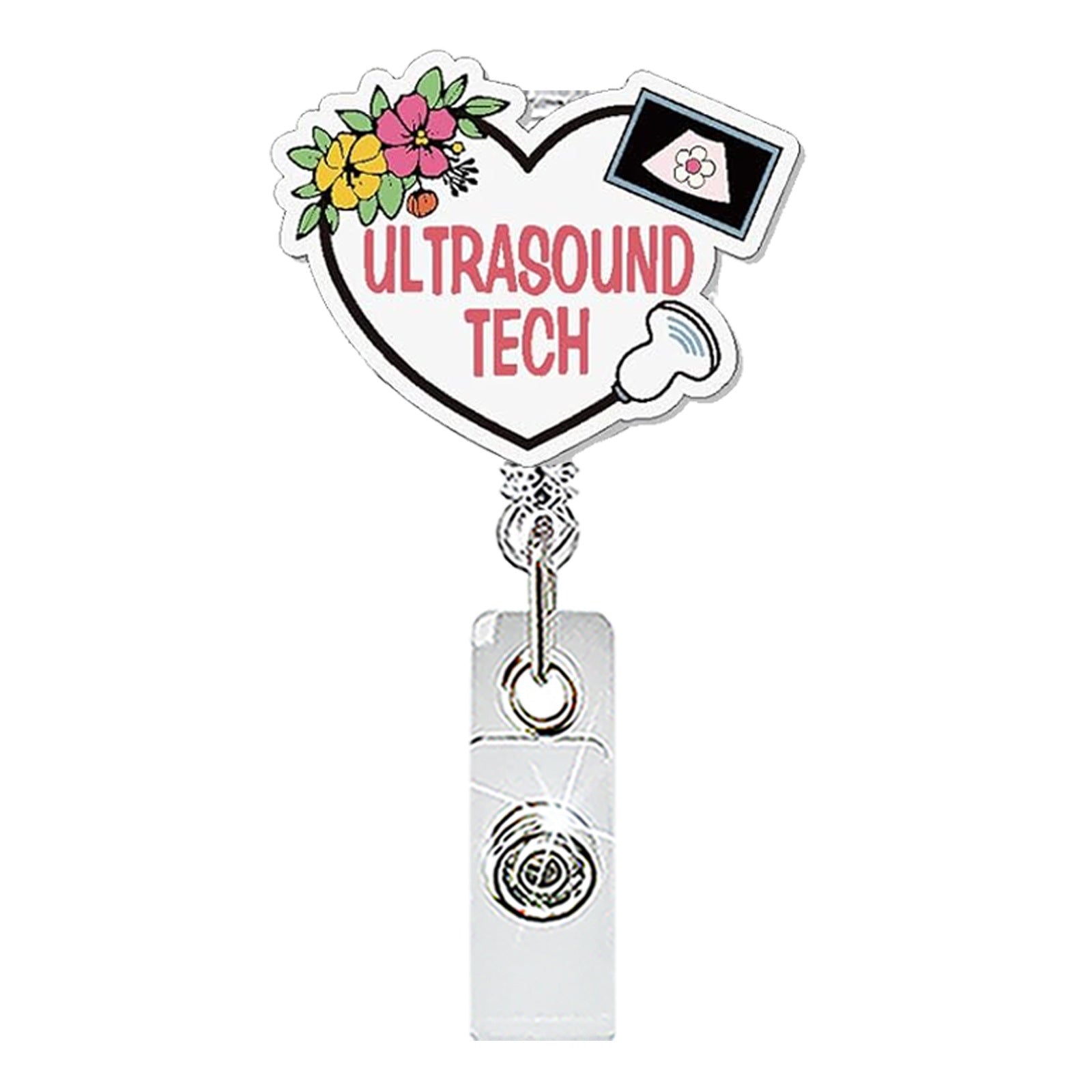 Wholesale Acrylic Retractable Badge Reel with Doctor Nurse Cartoon Design for Clinic Use