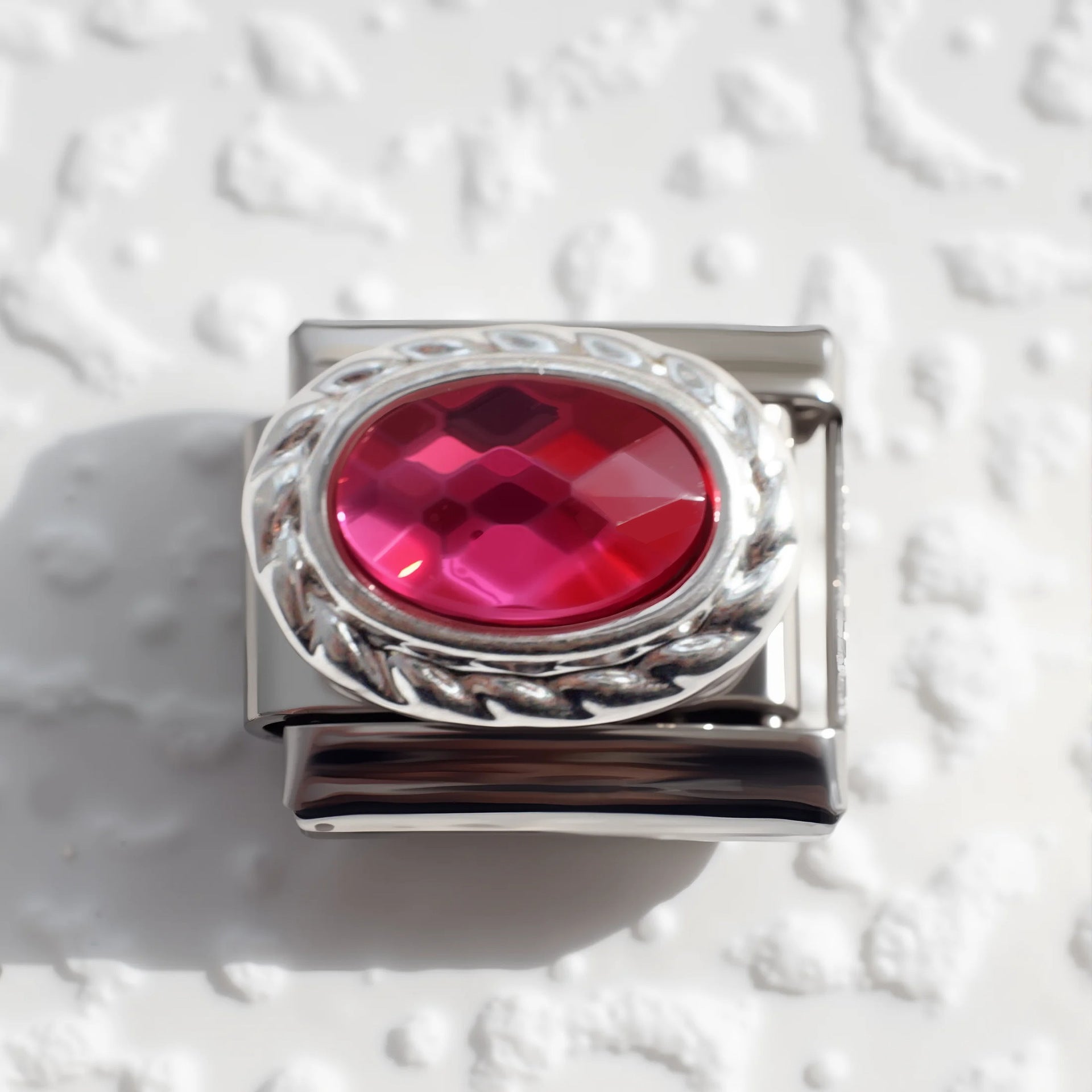 Wholesale 5pcs Italian Charm Bracelet 9mm DIY Splicing Gemstone Stainless Steel Composable Bracelet