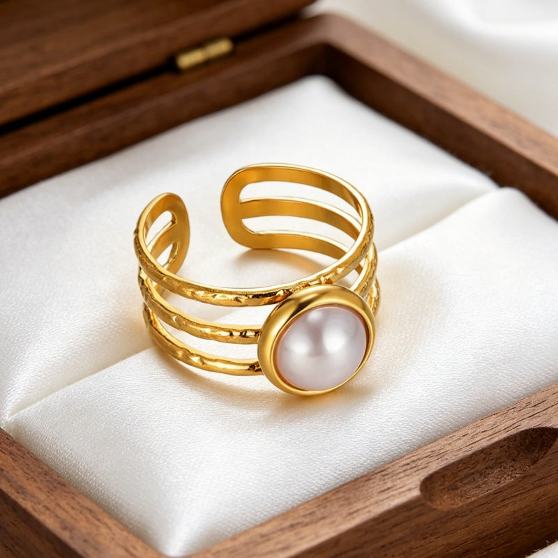 Wholesale Titanium Steel Vacuum Plated Stackable Rings Stylish Jewelry Accessory for Resale or Gift