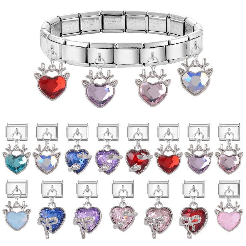 Wholesale Italian Charm Bracelet 9mm DIY Versatile Creative  Stainless Steel Composable Bracelet