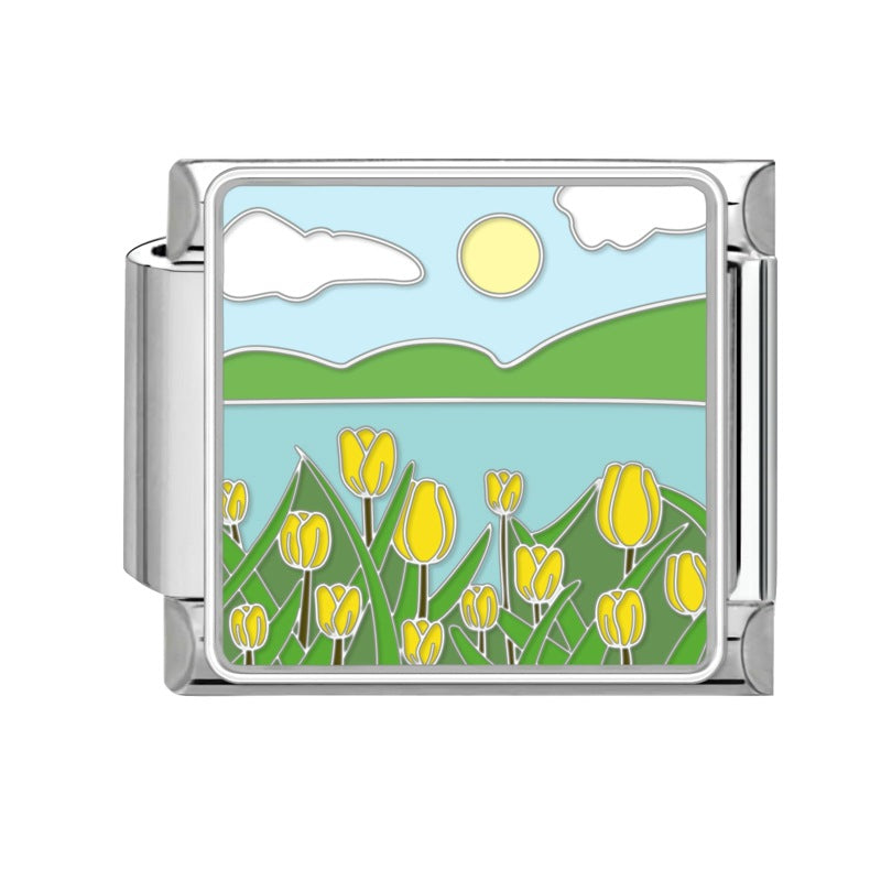 Wholesale Italian Charm Bracelet 9mm DIY Splicing Cute Creative Pendant Stainless Steel Composable Bracelet