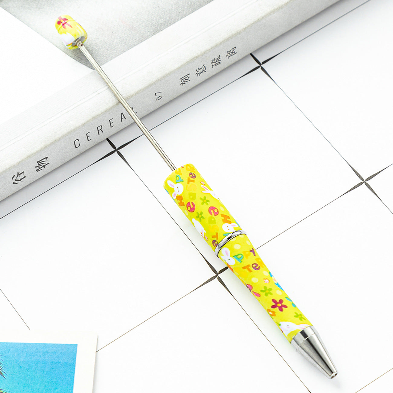 Wholesale Beadable Pens Easter Clover Print DIY Beaded Pens