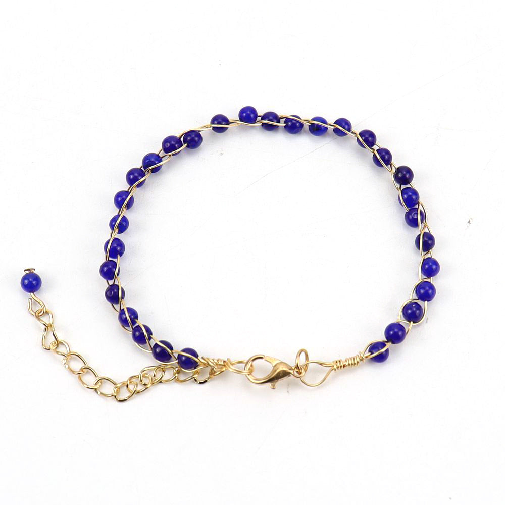 Wholesale Handmade Gold Wrapped Red Agate Crystal Bracelet Fashion Jewelry Accessory for Women Gift
