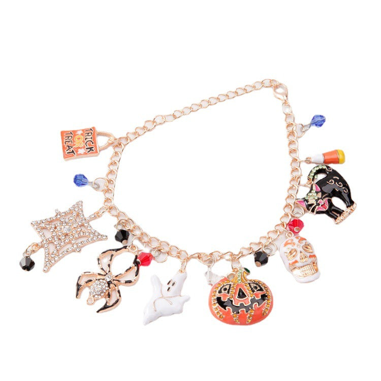 Wholesale Halloween Alloy Oil Drop Necklace Bracelet ACC-NE-BinLi001