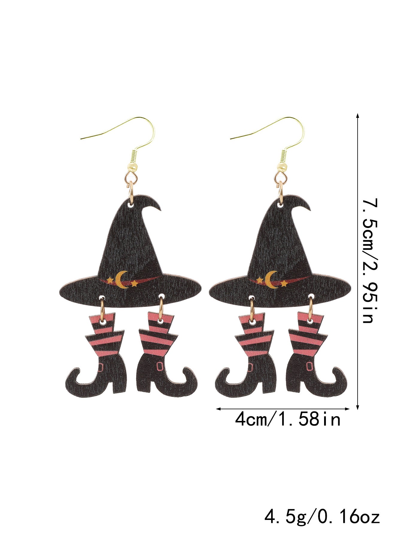 Wholesale Halloween wood chip earrings