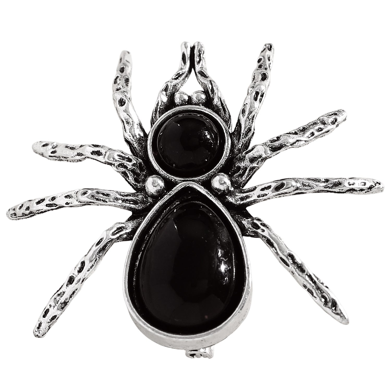 Wholesale Gothic Dark  Brooch with Black Zircon Inlay Trendy Pin for Coat Suit