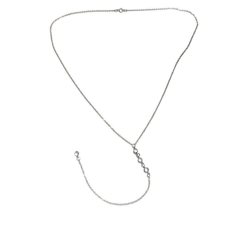 Wholesale Water Drop Back Chain Long Necklace