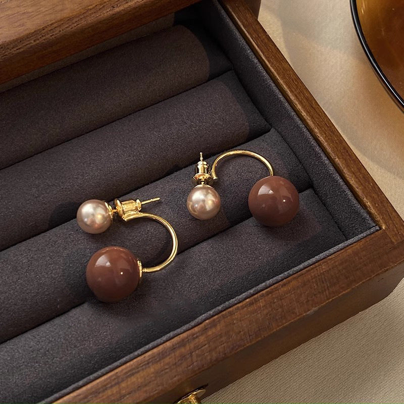 Wholesale Vintage brown  Ball Earrings