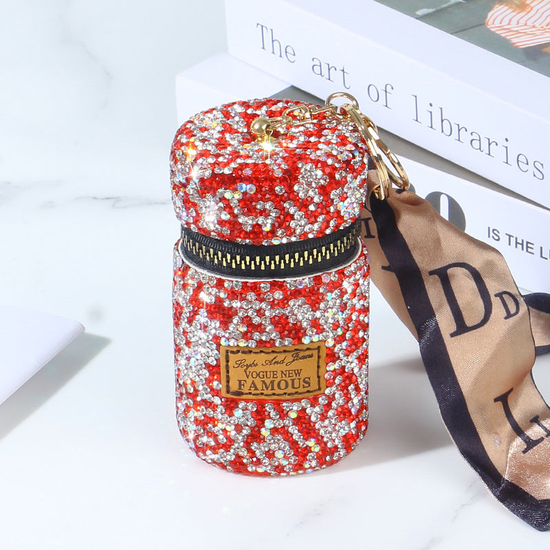 Wholesale Love Heart Diamond Coin Purse Keychains ACC-KC-RuiJie001