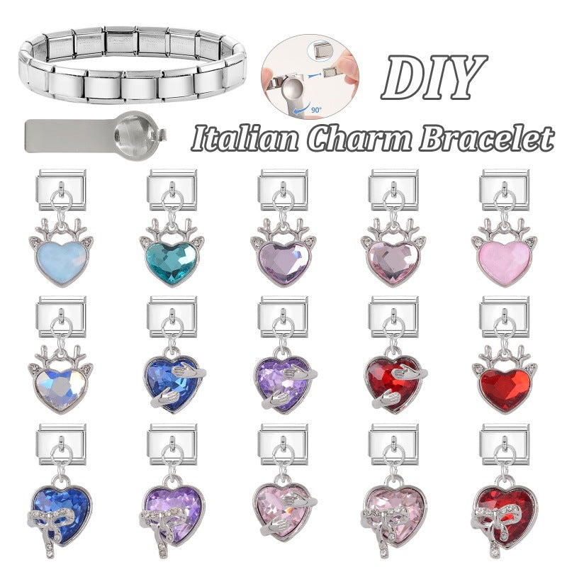 Wholesale Italian Charm Bracelet 9mm DIY Versatile Creative  Stainless Steel Composable Bracelet