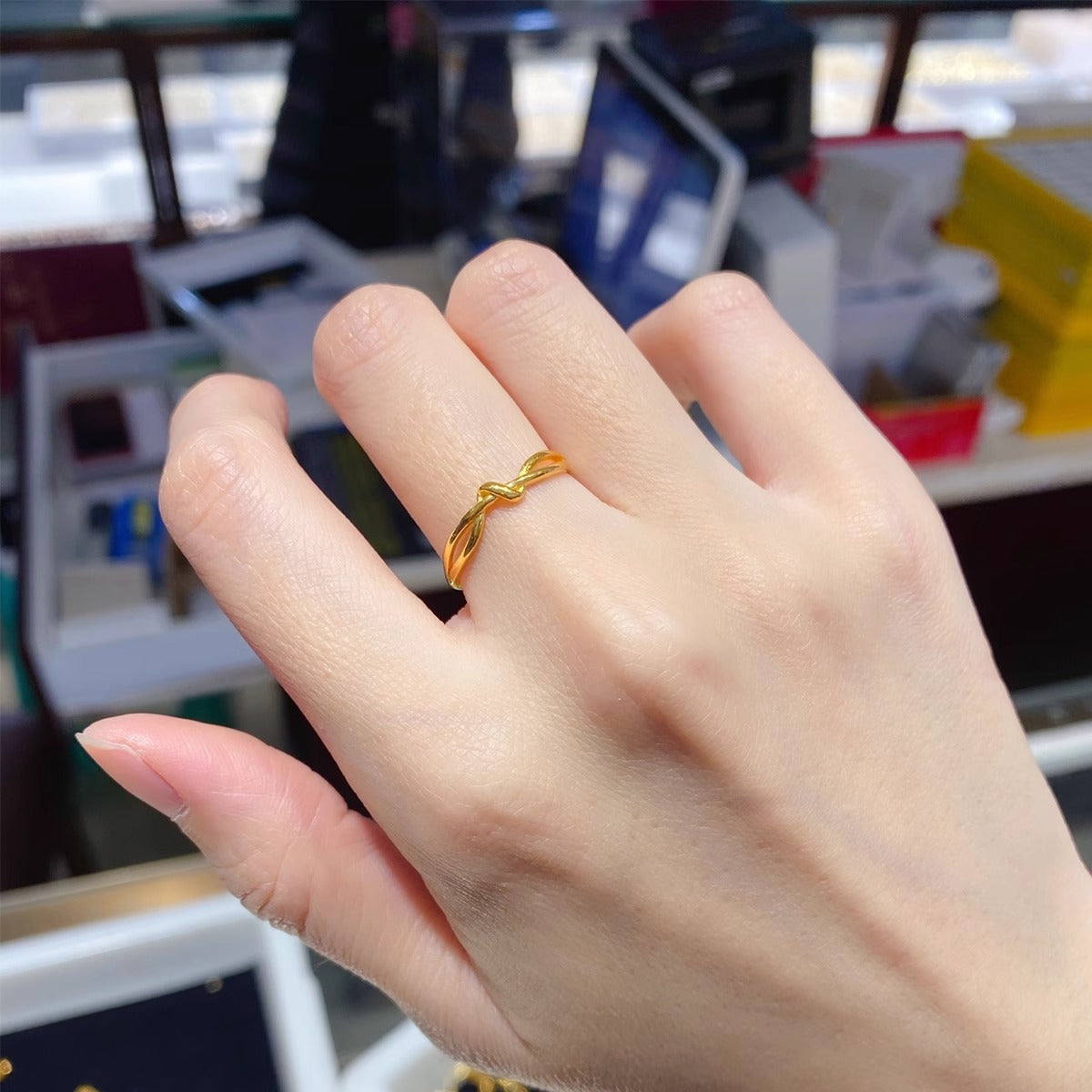 Wholesale Titanium steel knotted ring