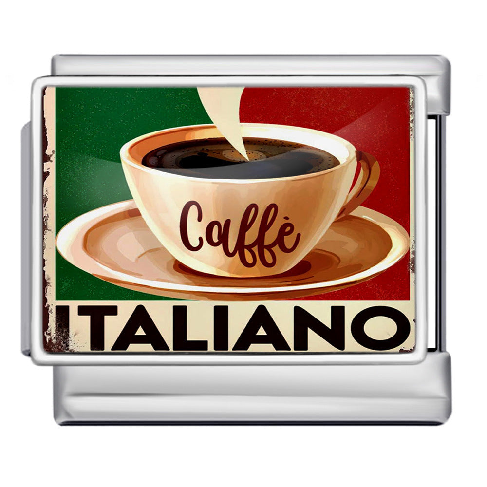 Wholesale Italian Charm Bracelet 9mm DIY  Image Printing  Creative Stainless Steel Composable Bracelet