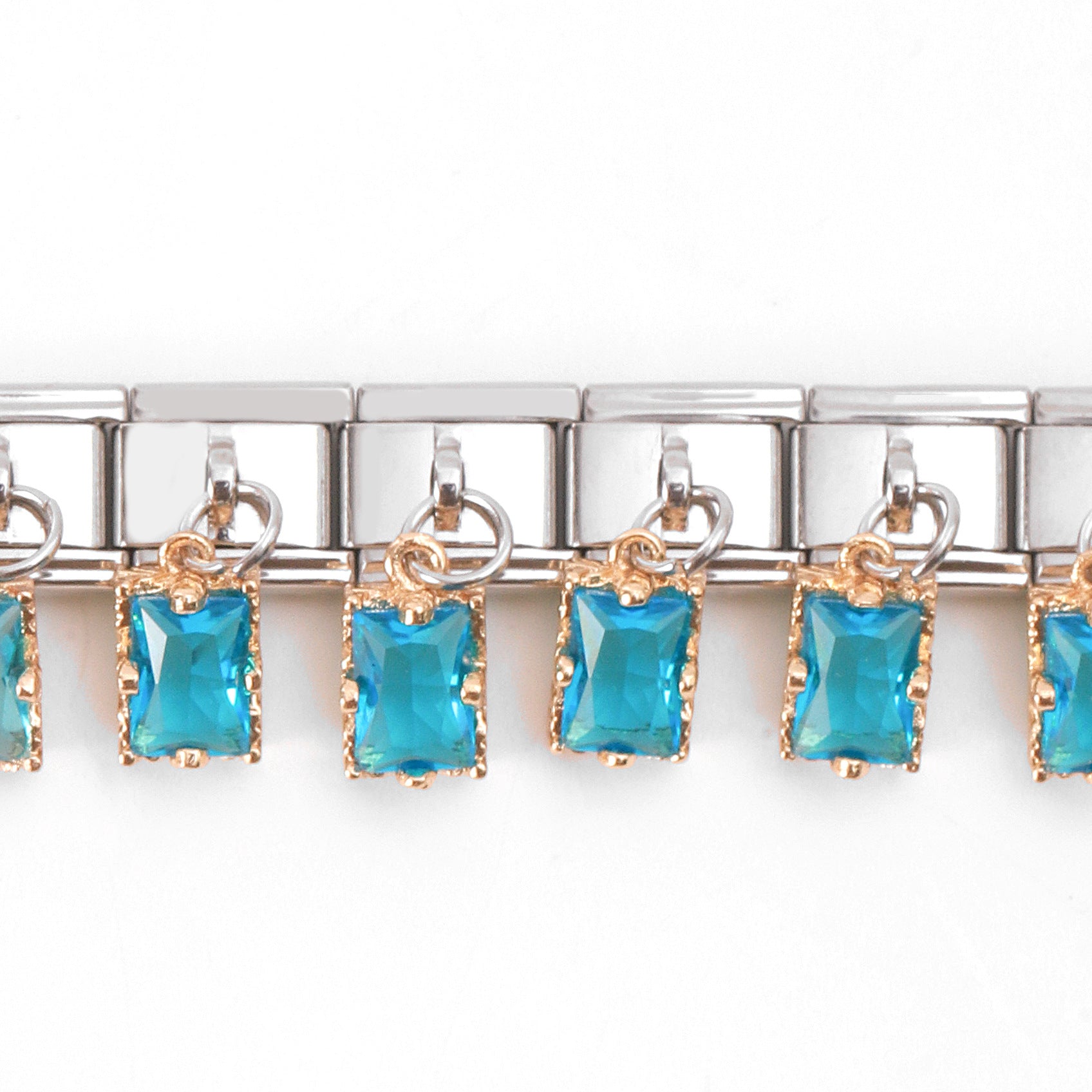 Wholesale Italian Charm Bracelet 9mm DIY Splicing Removable Stainless Steel Color Square Series Composable Bracelet ACC-BT-XY046