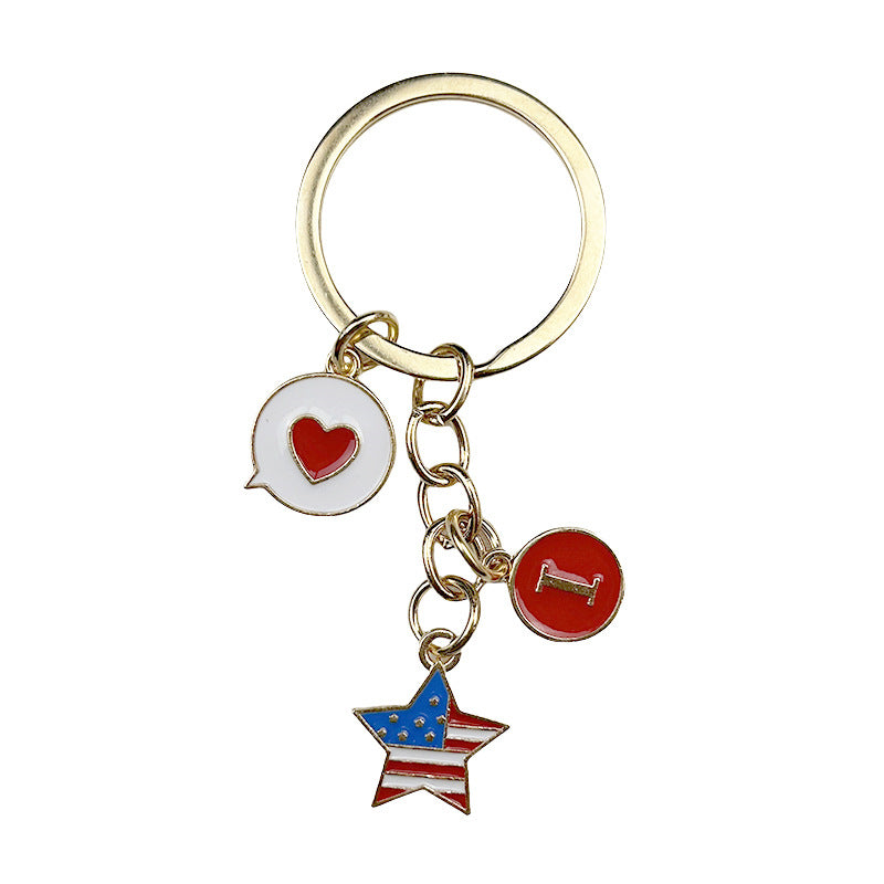Wholesale US Flag Keychain Independence Day