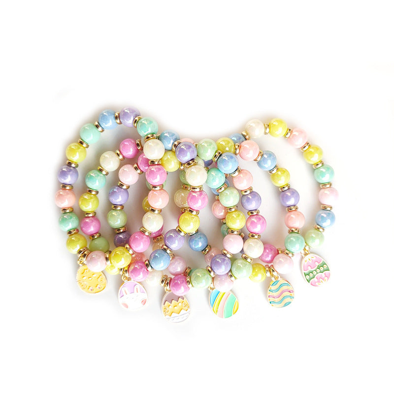 Wholesale  Easter egg bracelet acrylic beaded accessories