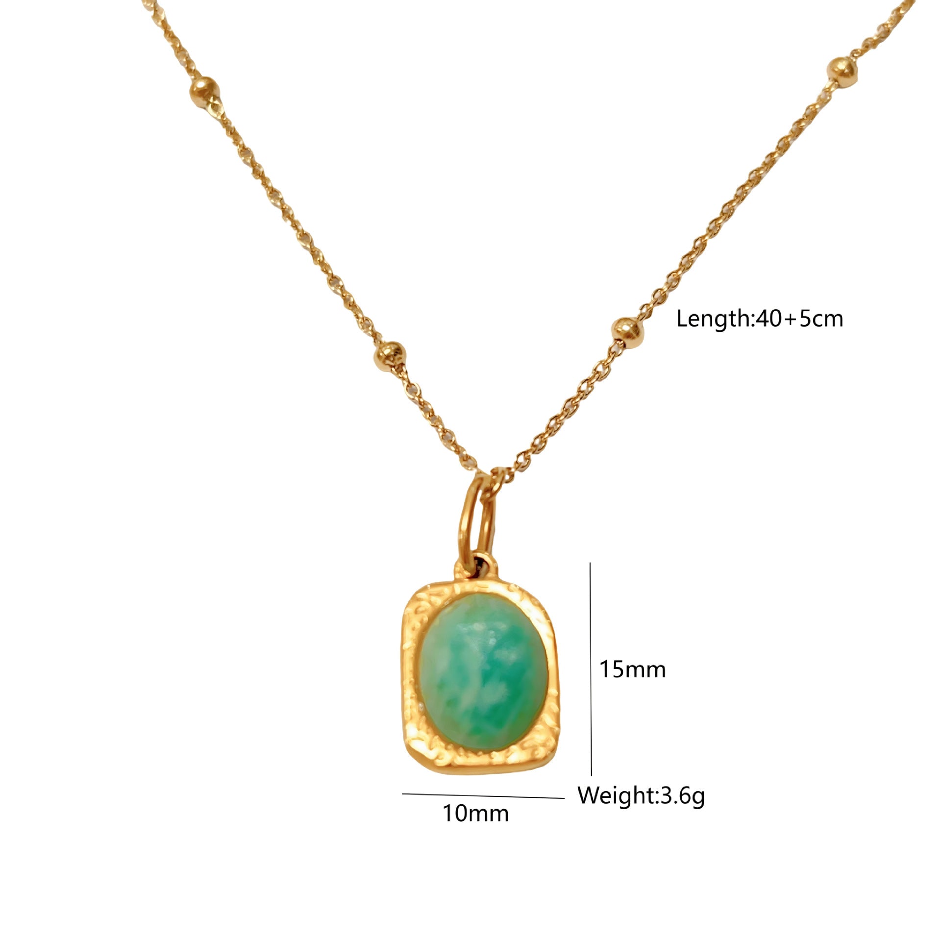 Wholesale stainless steel micro-inlaid natural stone jewelry love shell pendant necklace