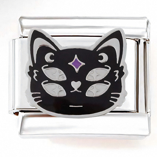 Wholesale DIY stainless steel bracelet little fox skull holiday style module bracelet