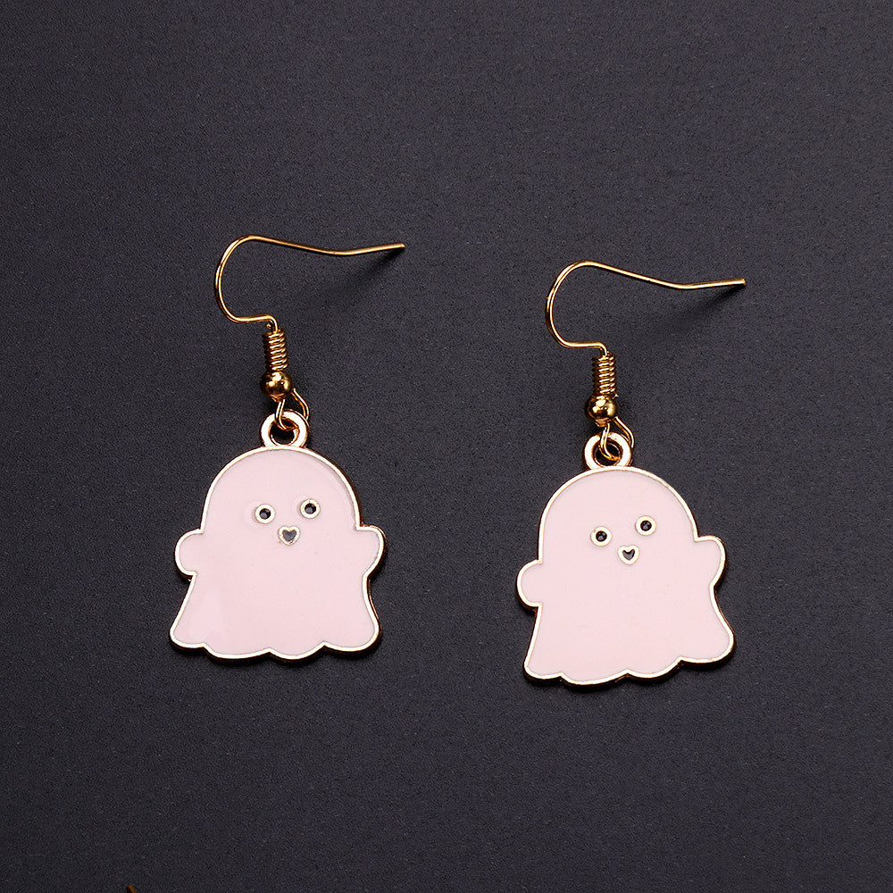 Wholesale 10pcs cute cartoon earrings pumpkin alloy earrings