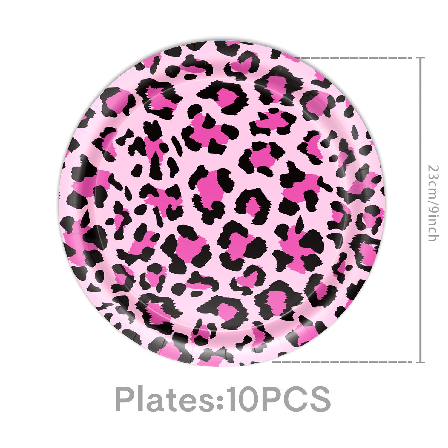 Wholesale Pink leopard theme birthday party tableware arrangement disposable paper towels and cups