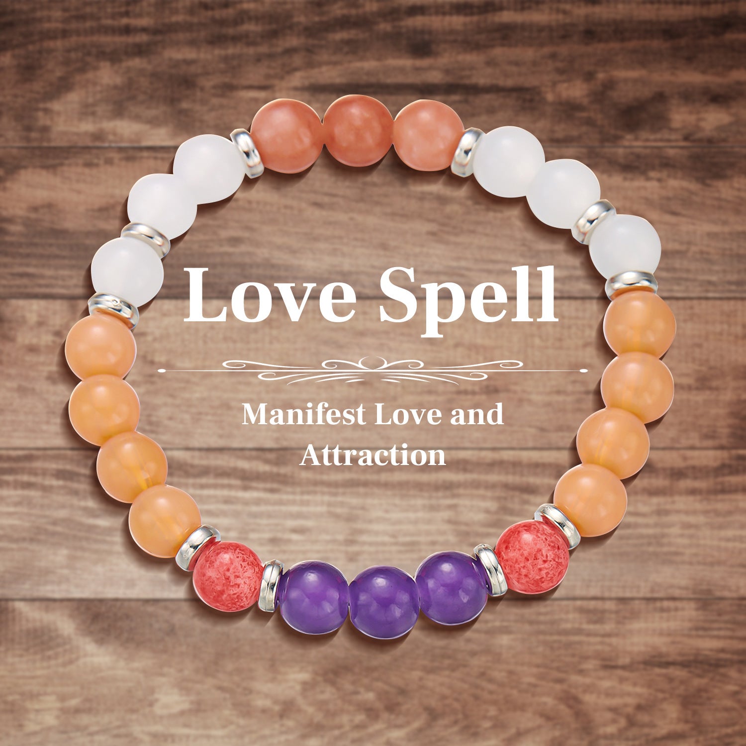 Wholesale Natural Stone Geometric Beaded Bracelet 8mm Natural Stone Elastic Bracelet