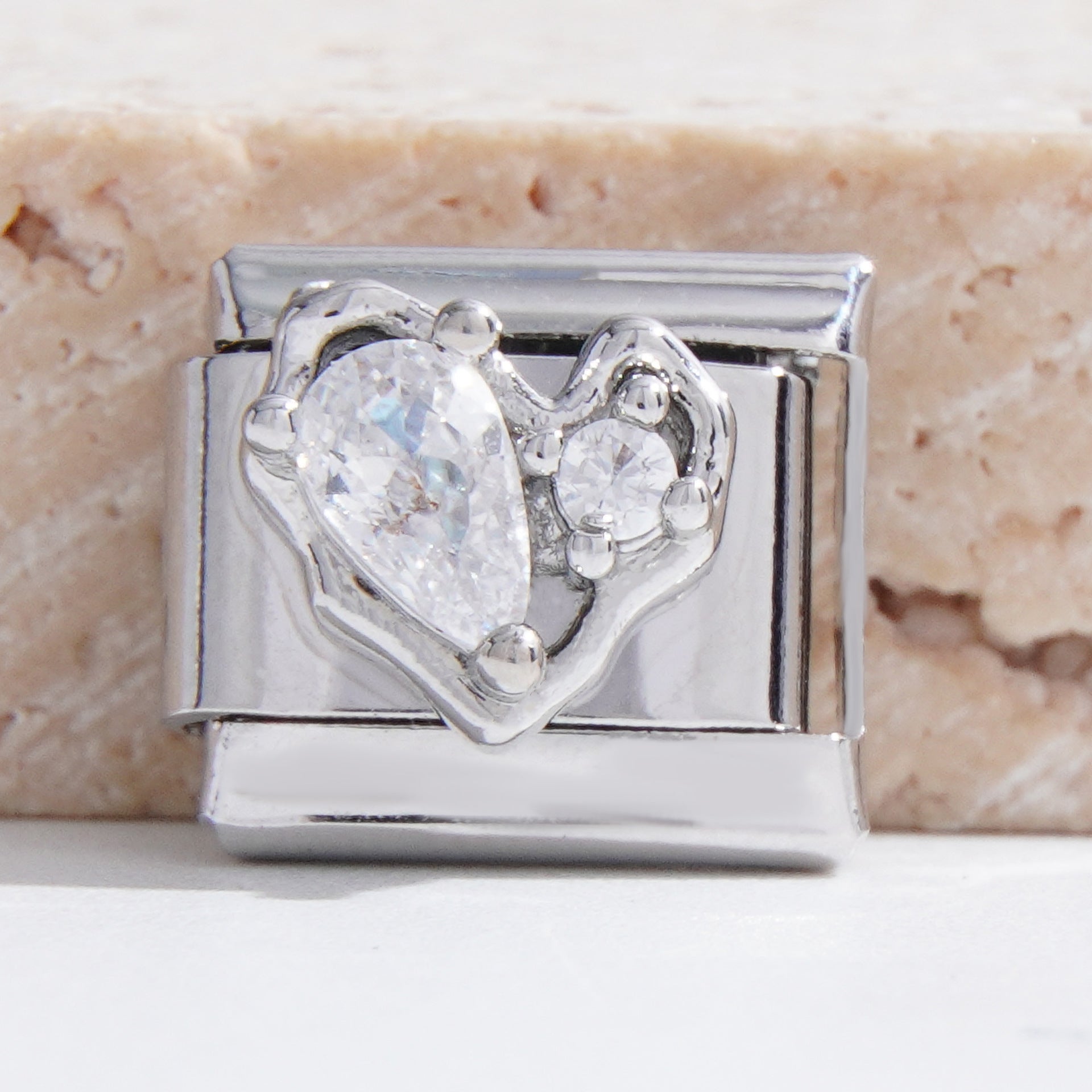 Wholesale 9mm Italian Charm Starter Bracelets DIY square Single Section Creative Stainless Steel Composable Bracelet