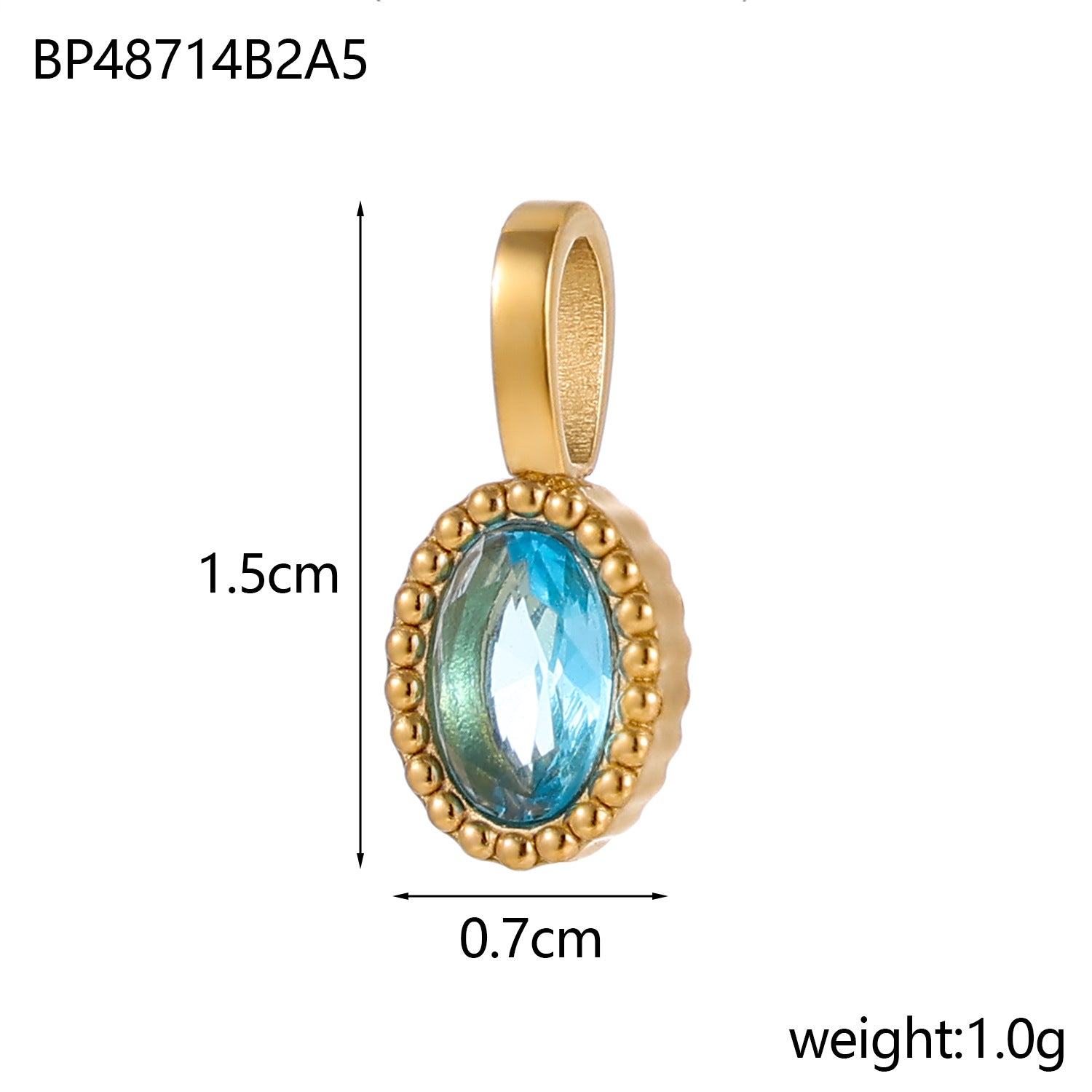 Wholesale stainless steel heart-shaped zircon pendant