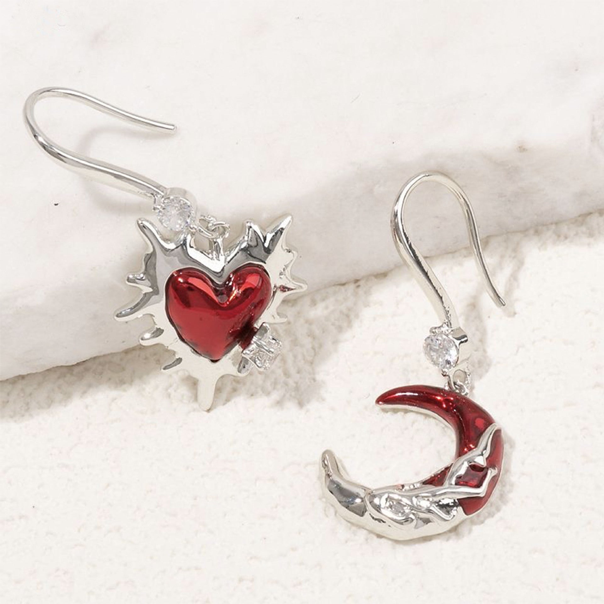 Wholesale  personality design sense of n love string moonearrings