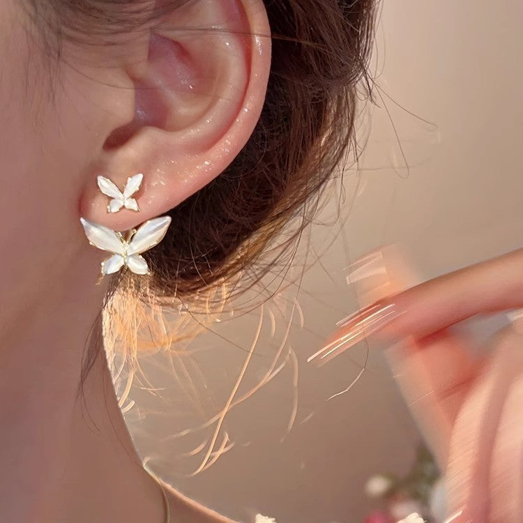 Wholesale One Two-Wearing Butterfly Earrings Light Luxury  Earrings