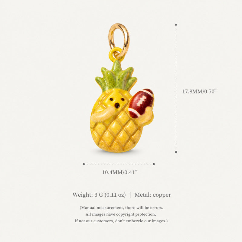 Wholesale Trendy Korean Style Fruit Dessert Pendant Charms Donut Pizza Cake Design Plated Copper DIY Jewelry Accessory For Bracelet Necklace Making Gift Boutique Resale