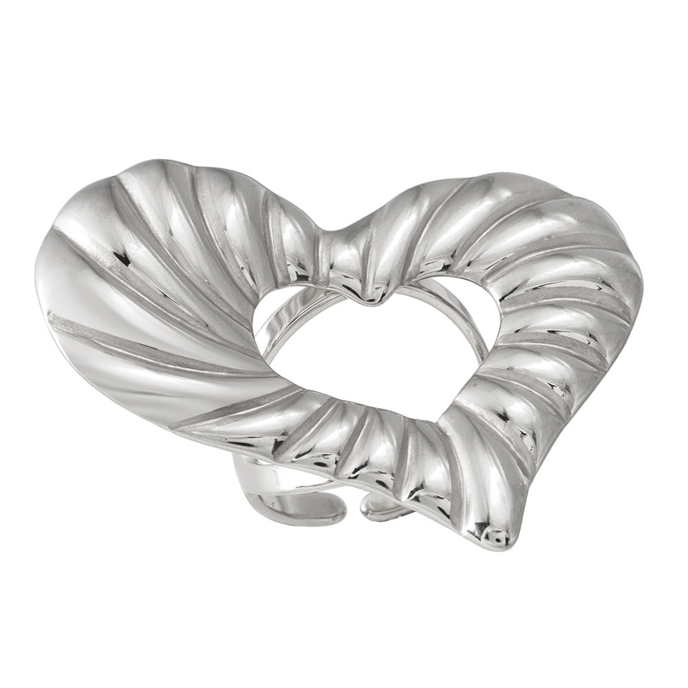 Wholesale Stainless Steel Heart Starfish Necklace Ring