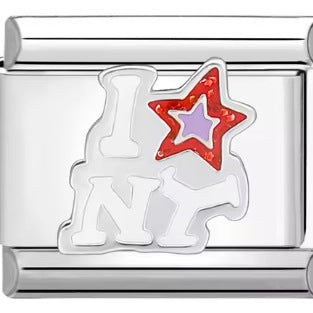 Wholesale Italian Charm Bracelet 9mm DIY Splicing Purple Scenery Love Stainless Steel Composable Bracelet